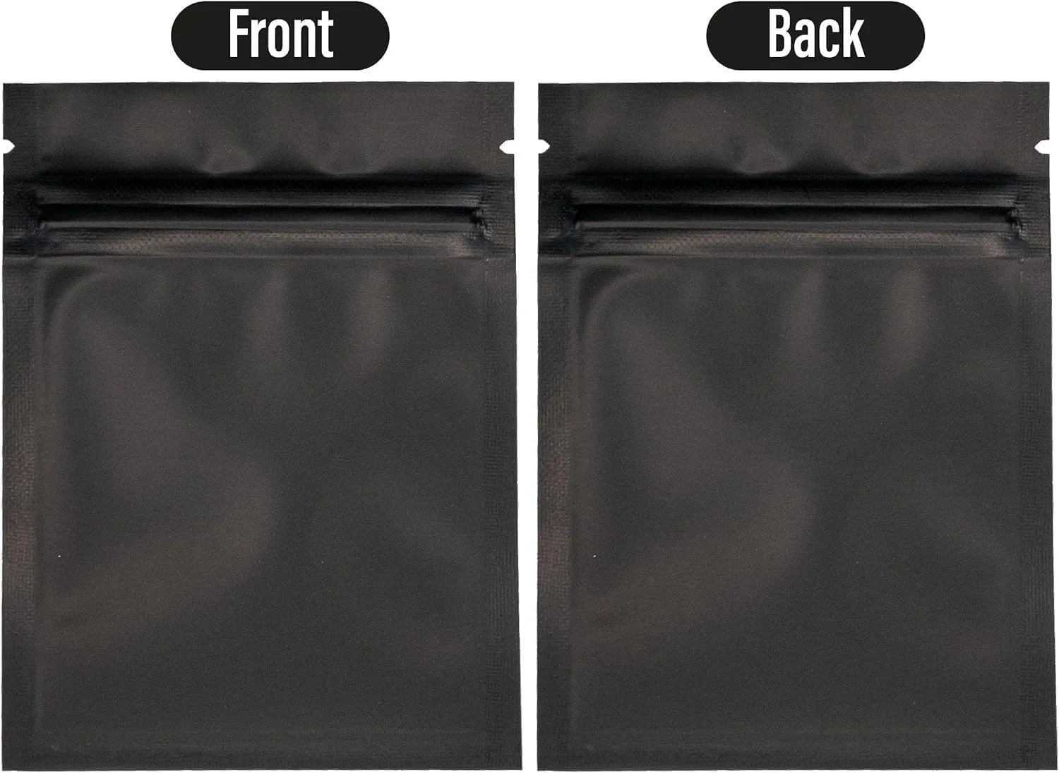 COLSEN Smell Proof Resealable Bags - Matte Black Mylar Bag 3x4 Inches (1oz) Strong Zipper Seal Pouch for Food Storage, Candy, Snacks, Jewelry, Pills, Party Favors Packaging (100pack)