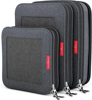 Compression Packing Cubes for Travel Organizers with Double Zipper, LeanTravel