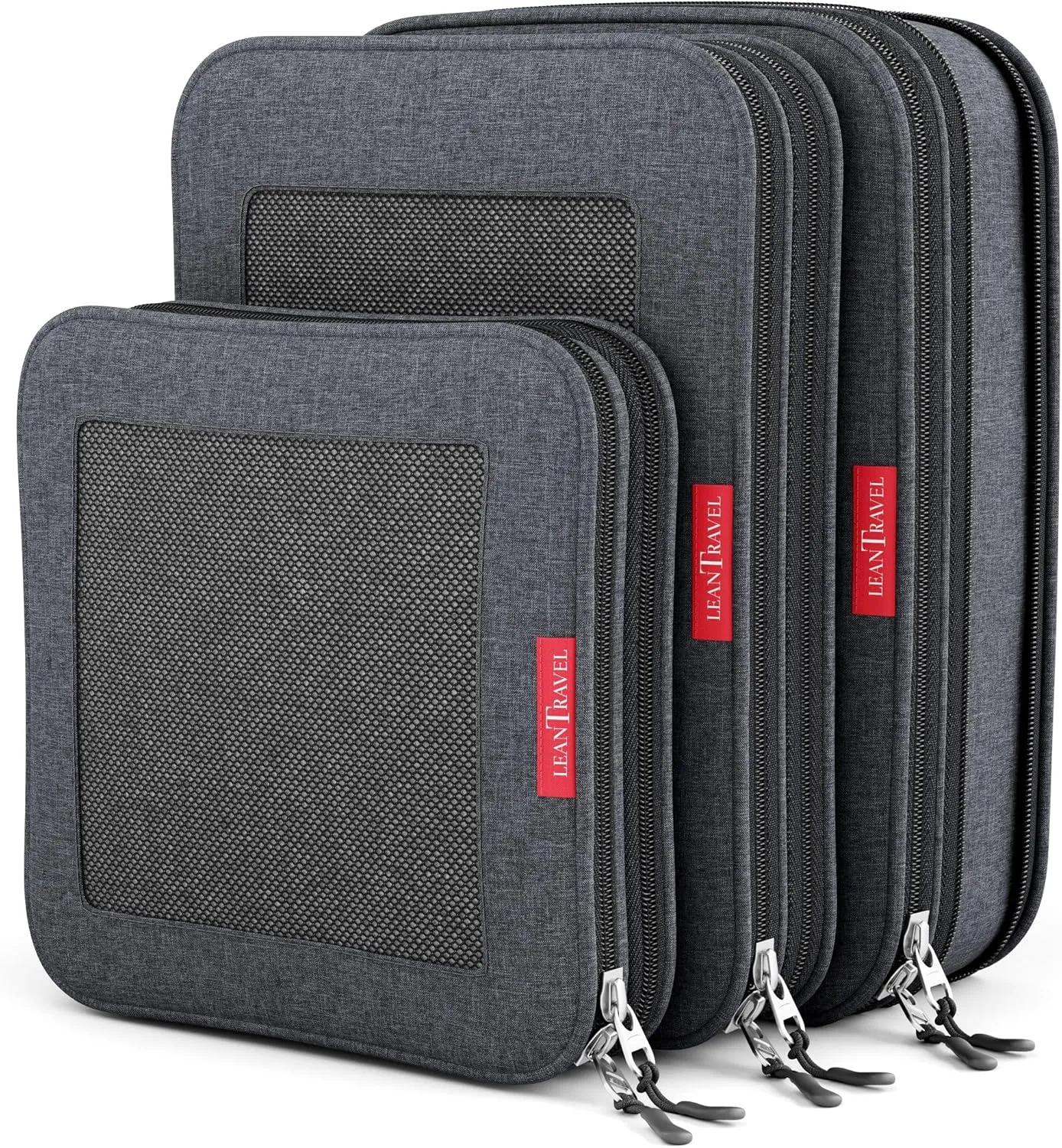 Compression Packing Cubes for Travel Organizers with Double Zipper, LeanTravel