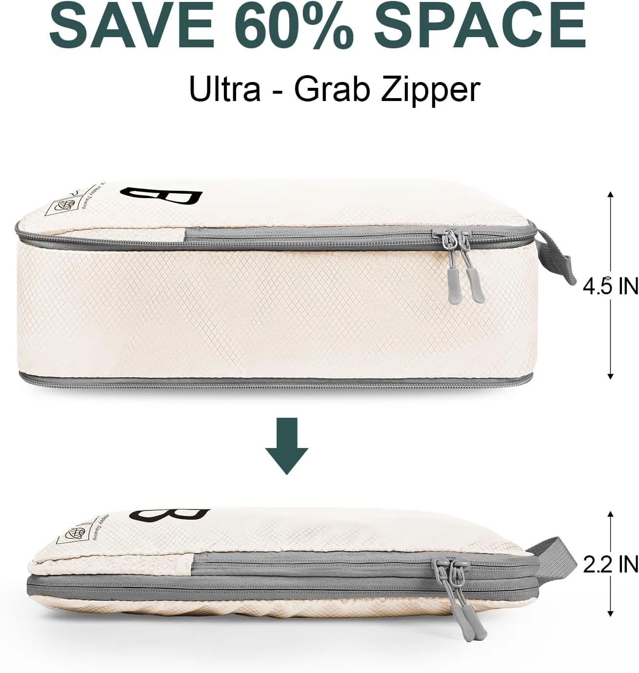Compression Packing Cubes for Travell - Premium 368D Fabric Packing Cubes with Smooth Zippers, Space-Saving Compression Bags for Travell, Luggage Organizers for Clothes, Shoes, and Accessories