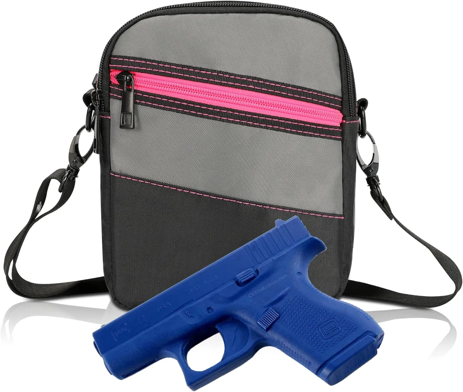 Concealed Carry Crossbody Gun Holster Bag for Compact Handgun, Multi-Pocket Gun Bag Made for Women