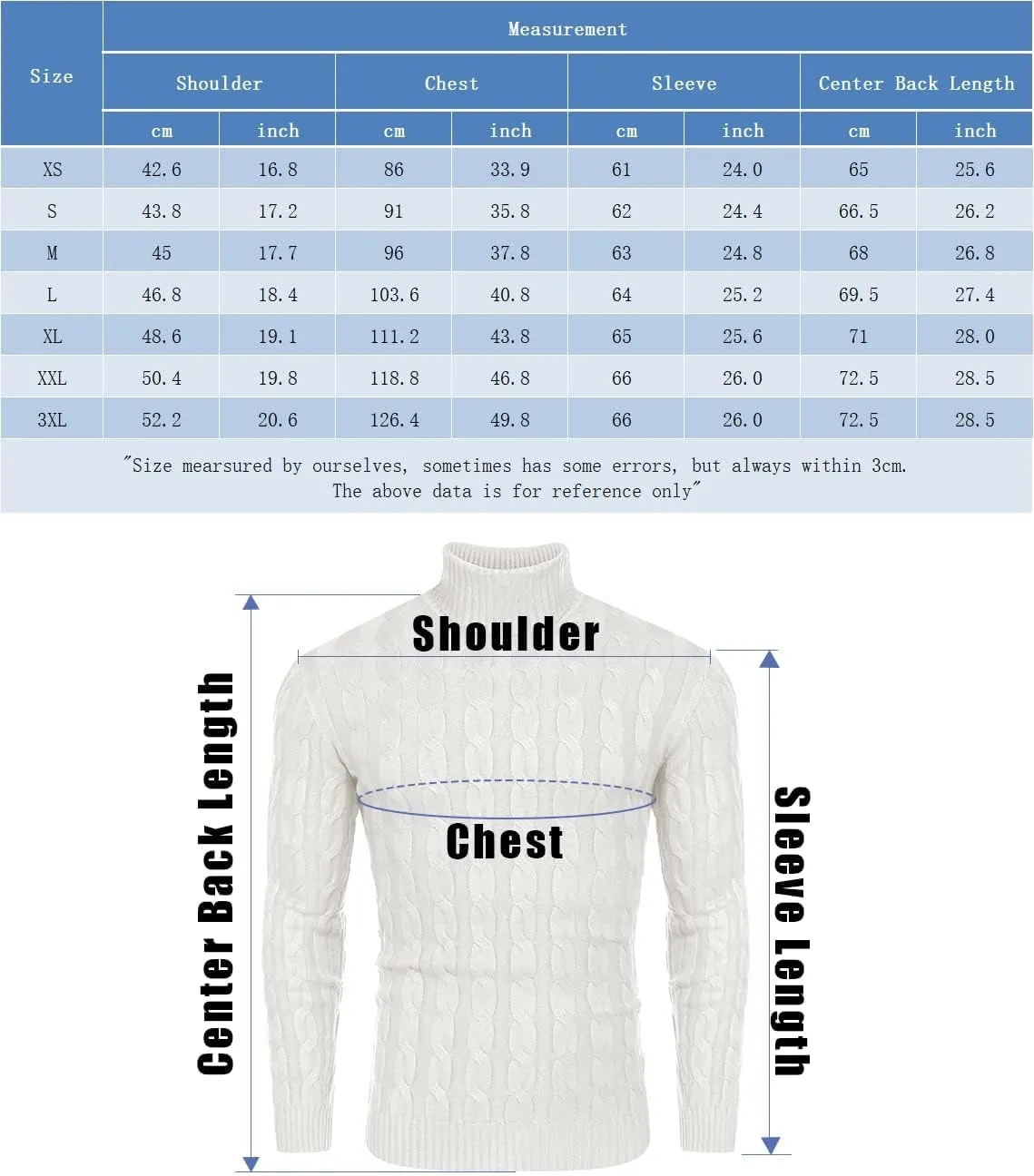 COOFANDY Men's Slim Fit Turtleneck Sweater Casual Twisted Knitted Pullover Sweaters