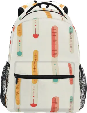 Cool Backpacks for Teacher Nurse Waterproof Carry On Backpacks with Chest Strap for Business Work College Travel Trip Doctors Day Thermometer