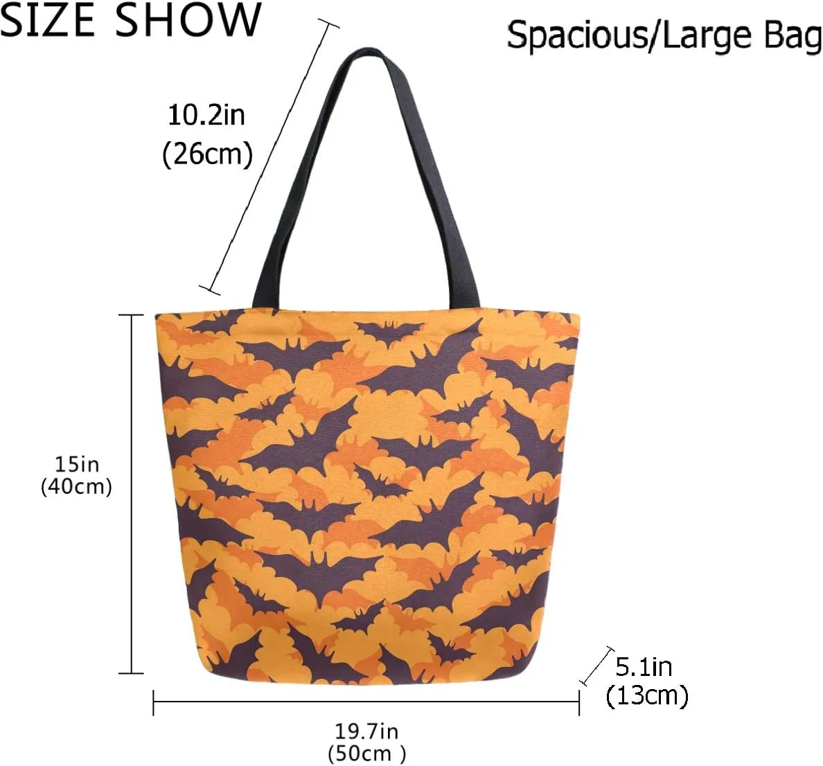 Cool Printed Extra Large Shoulder Tote Bag for Beach Travel Weekender Gym Reusable Grocery Shopping