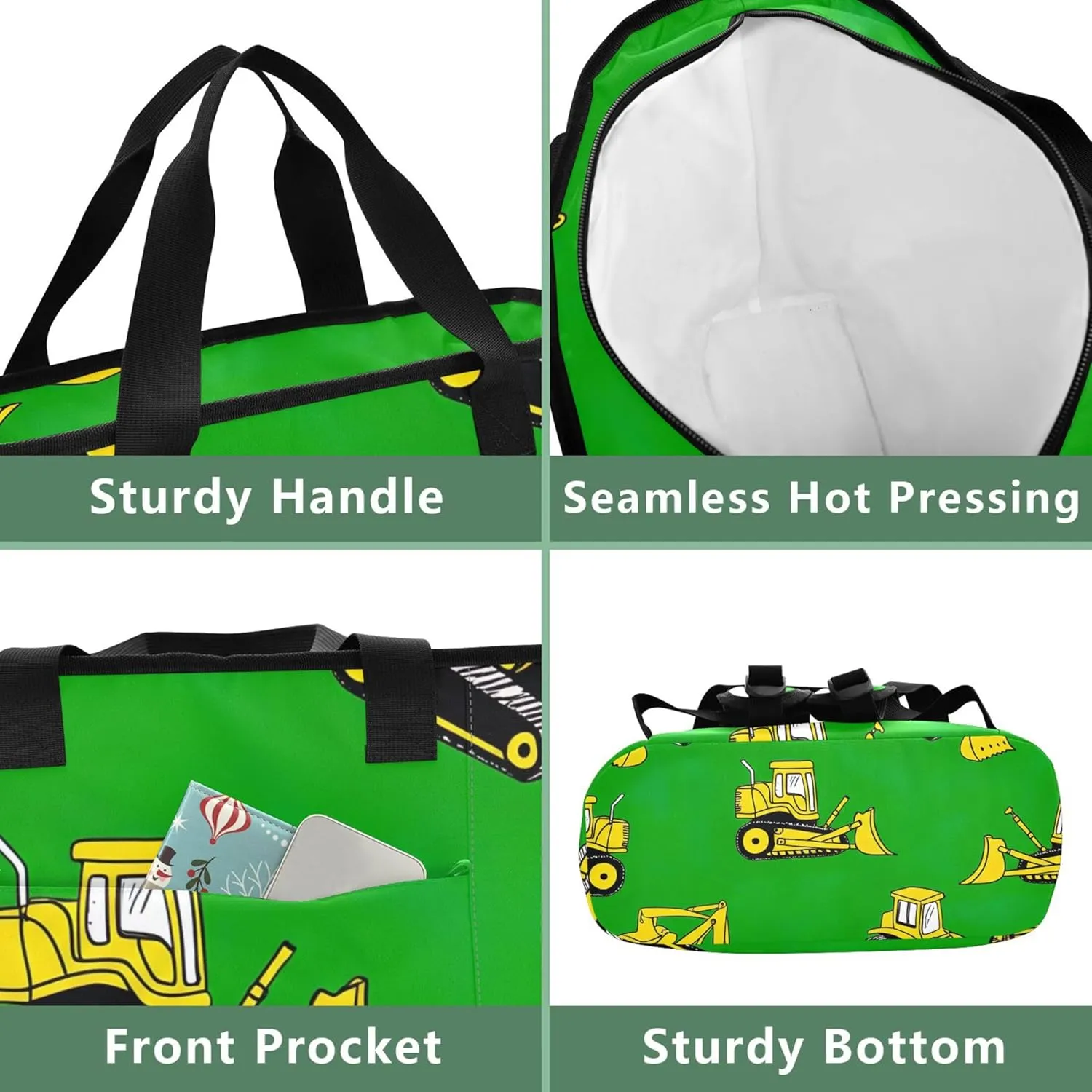 Cooler Bags Romantic Panda Valentine Cupcake Insulated Bags for Travel 36 Cans Soft Insulated Tote Backpack for Travel