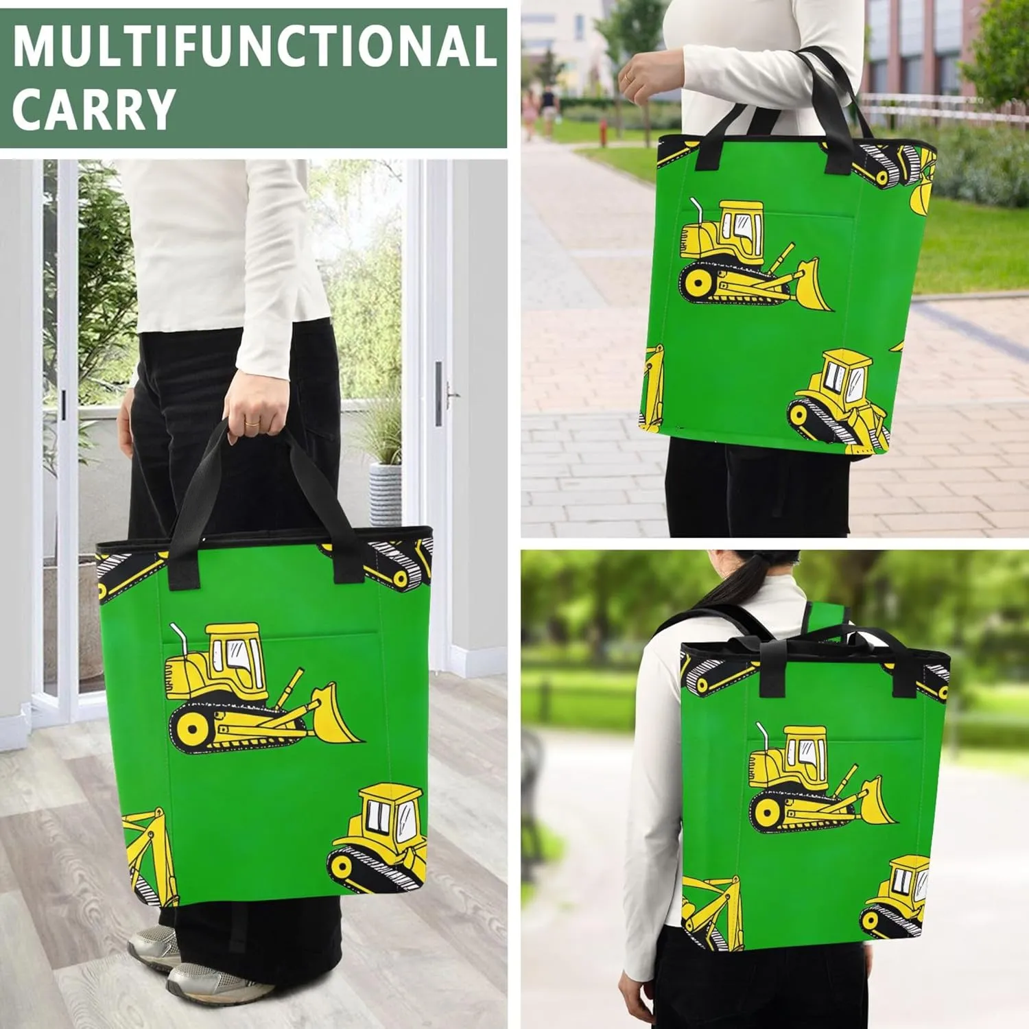 Cooler Bags Romantic Panda Valentine Cupcake Insulated Bags for Travel 36 Cans Soft Insulated Tote Backpack for Travel