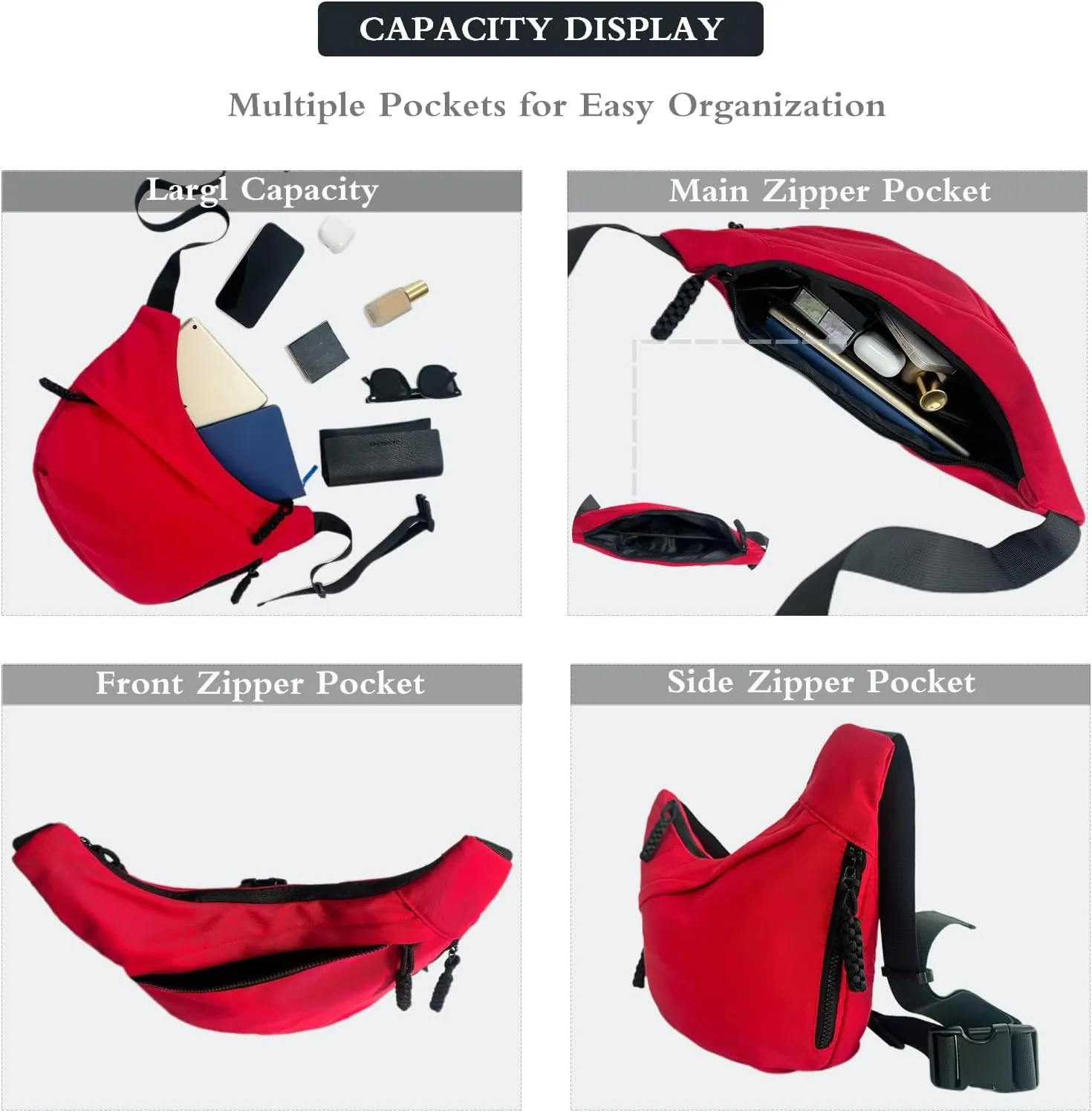 Crescent Bag for Women Men Luna Crossbody Hobo Bags Nylon Moon Dumpling Bag Adjustable Shoulder Lightweight