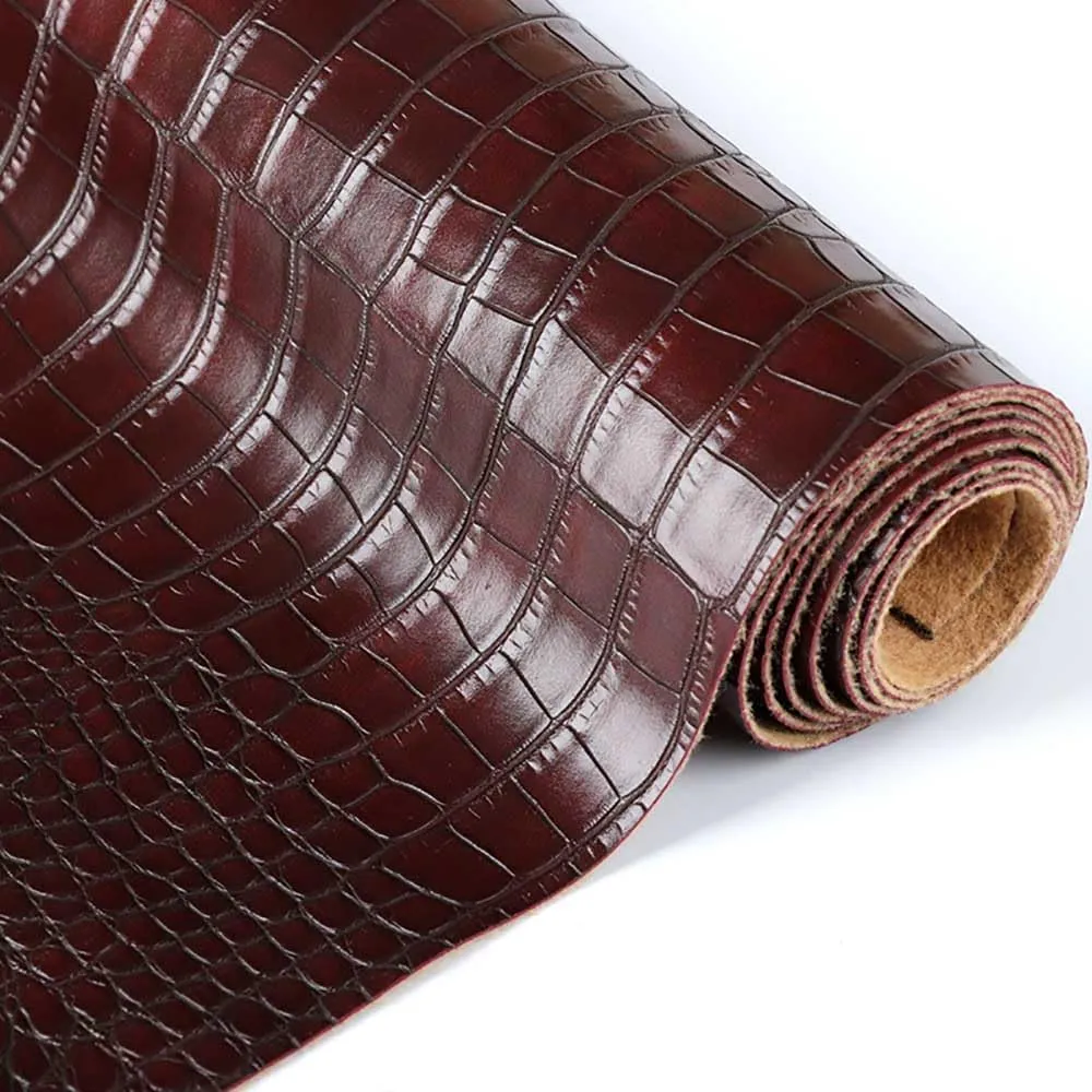 Crocodile Patterned Leather Soft Waterproof Synthetic Fabric Material,Vinyl Faux Leather Sheets,Durable,Replacement Renovate for Car,Furniture, Sofa (Light Blue,39x50 inch)