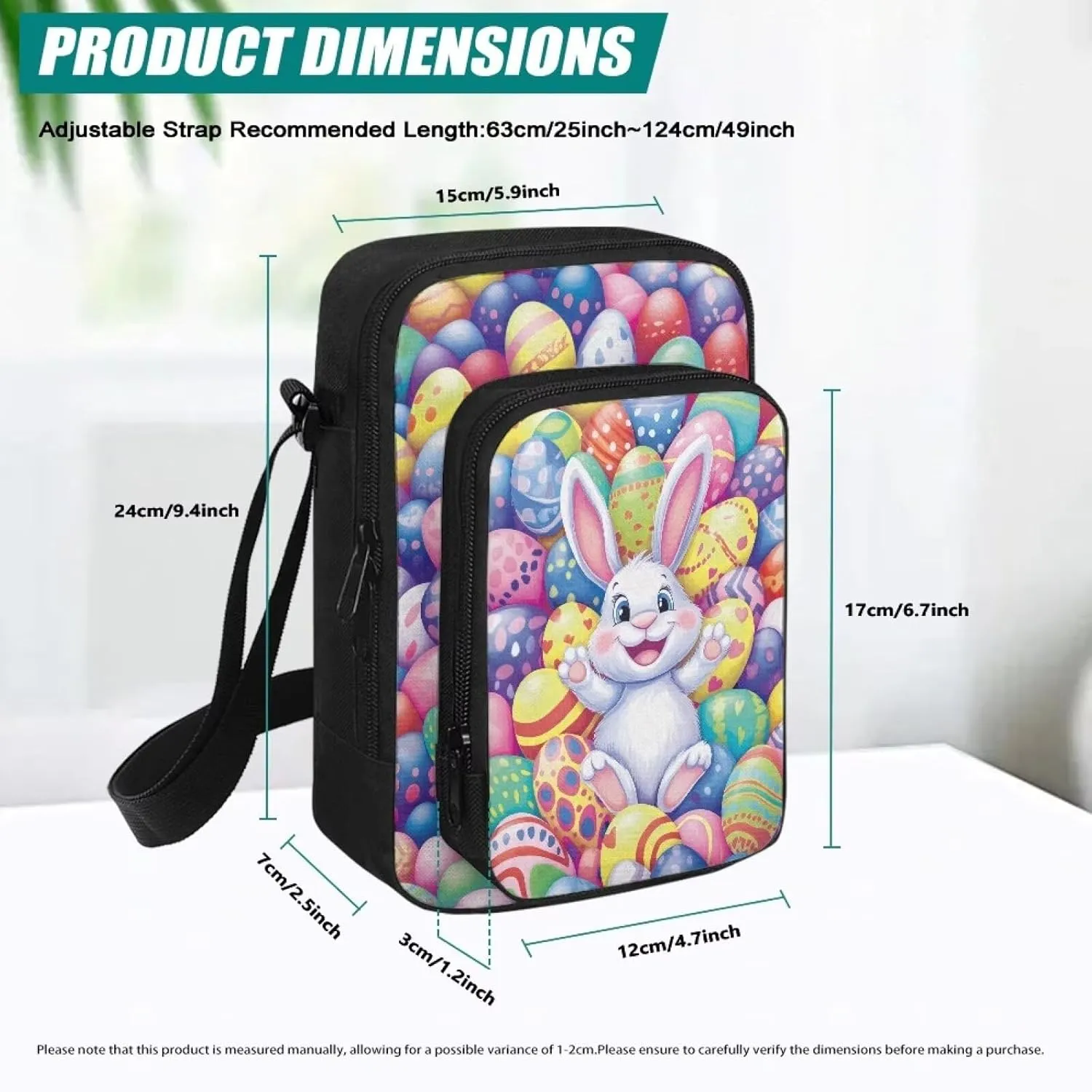 Cross-body Bag for Women Small Purse with Double Layer Zipper Pockets Shoulder Crossbody
