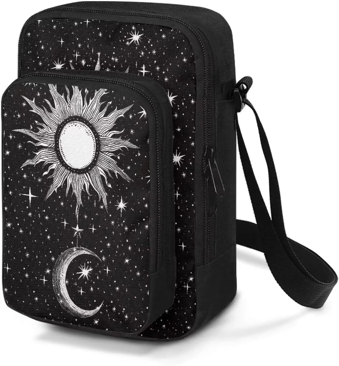 Cross-body Bag for Women Small Purse with Double Layer Zipper Pockets Shoulder Crossbody