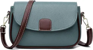 Crossbody Bag for Women Small Leather Classic Style Shoulder Bag with Detachable Strap HandBags Purses with Zipper Closure