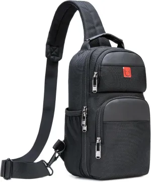 Crossbody Bag Men - Small Travel Sling Bag, Backpack Shoulder Bag | Water-Resistant Hiking Daypack, Adjustable Straps Chest Backpack