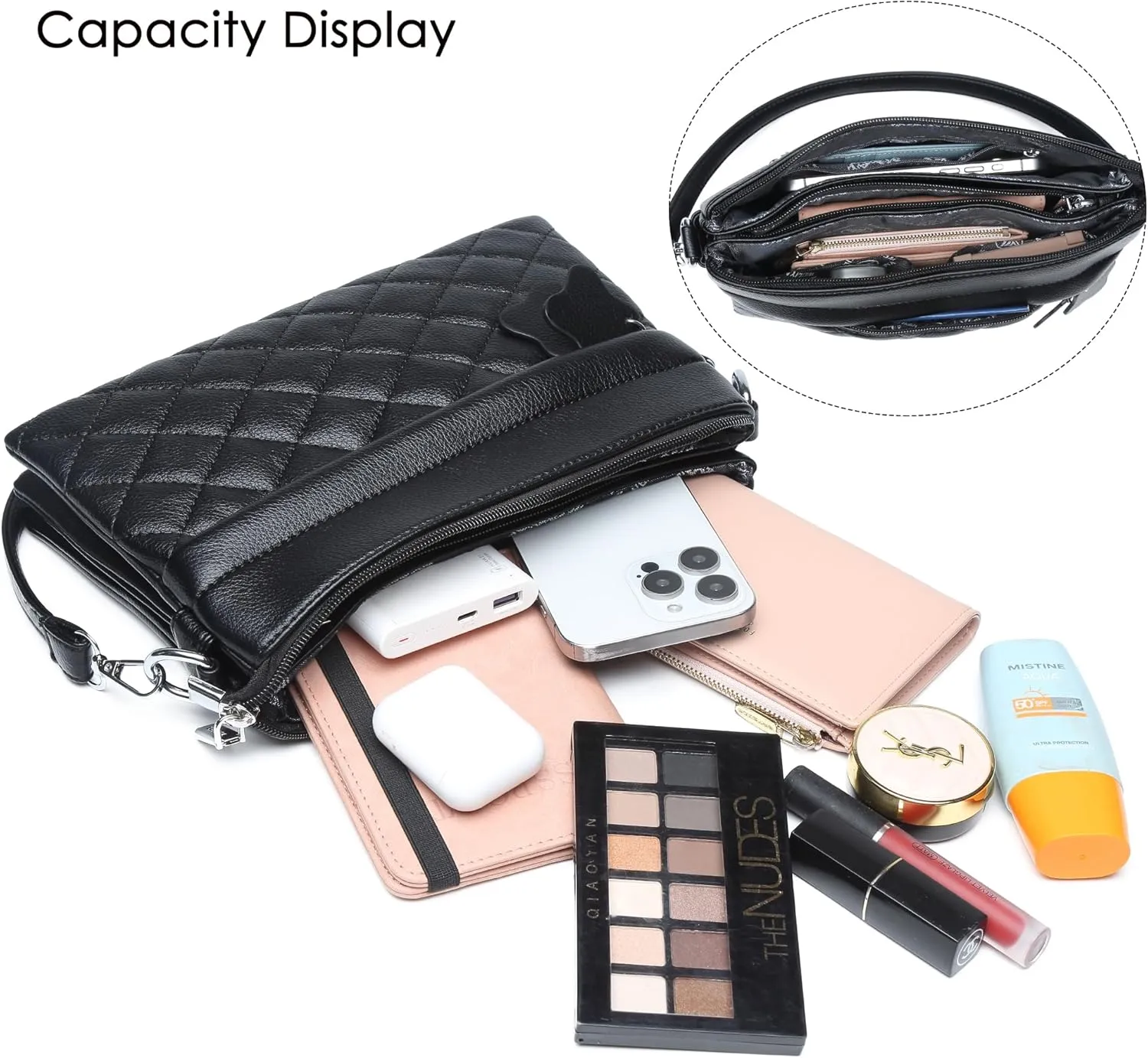 Crossbody Bags for Women Handbags, PU leather satchel Shoulder Bag Tote Bag Clutch Purse (Apricot)