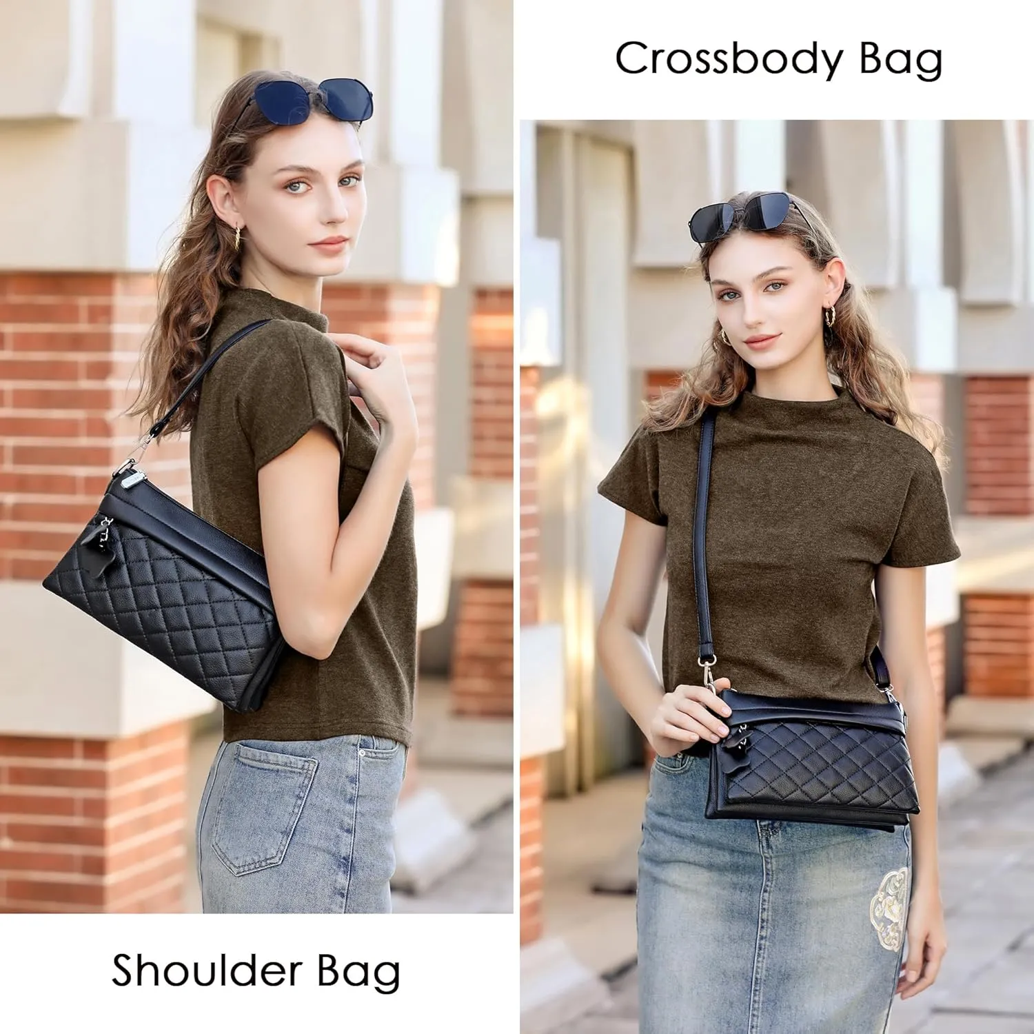 Crossbody Bags for Women Handbags, PU leather satchel Shoulder Bag Tote Bag Clutch Purse (Apricot)