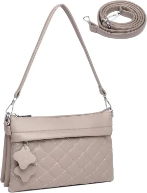Crossbody Bags for Women Handbags, PU leather satchel Shoulder Bag Tote Bag Clutch Purse (Apricot)