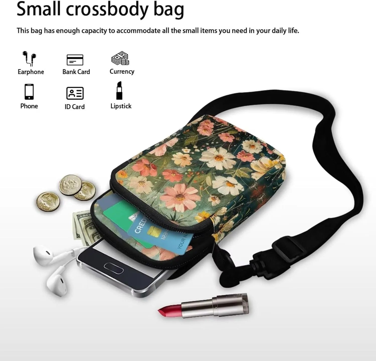 Crossbody Messenger Bag for Women Sling Bag for Men Chest Bag Shoulder Bag Portable Handbag for Travel