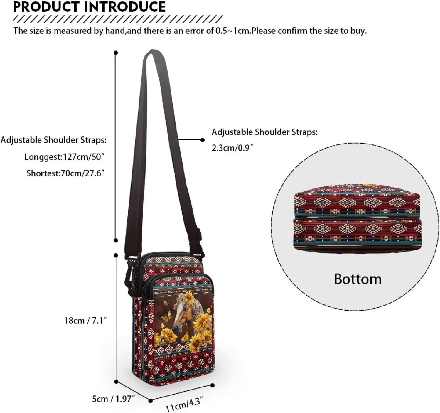Crossbody Messenger Bag for Women Sling Bag for Men Chest Bag Shoulder Bag Portable Handbag for Travel