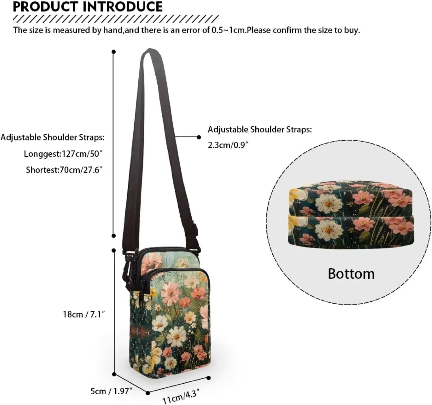 Crossbody Messenger Bag for Women Sling Bag for Men Chest Bag Shoulder Bag Portable Handbag for Travel