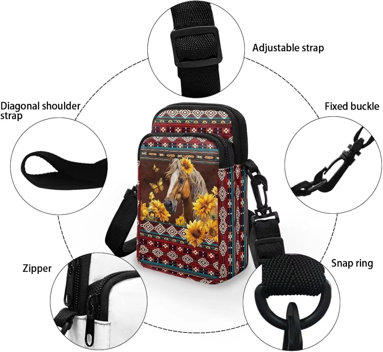 Crossbody Messenger Bag for Women Sling Bag for Men Chest Bag Shoulder Bag Portable Handbag for Travel