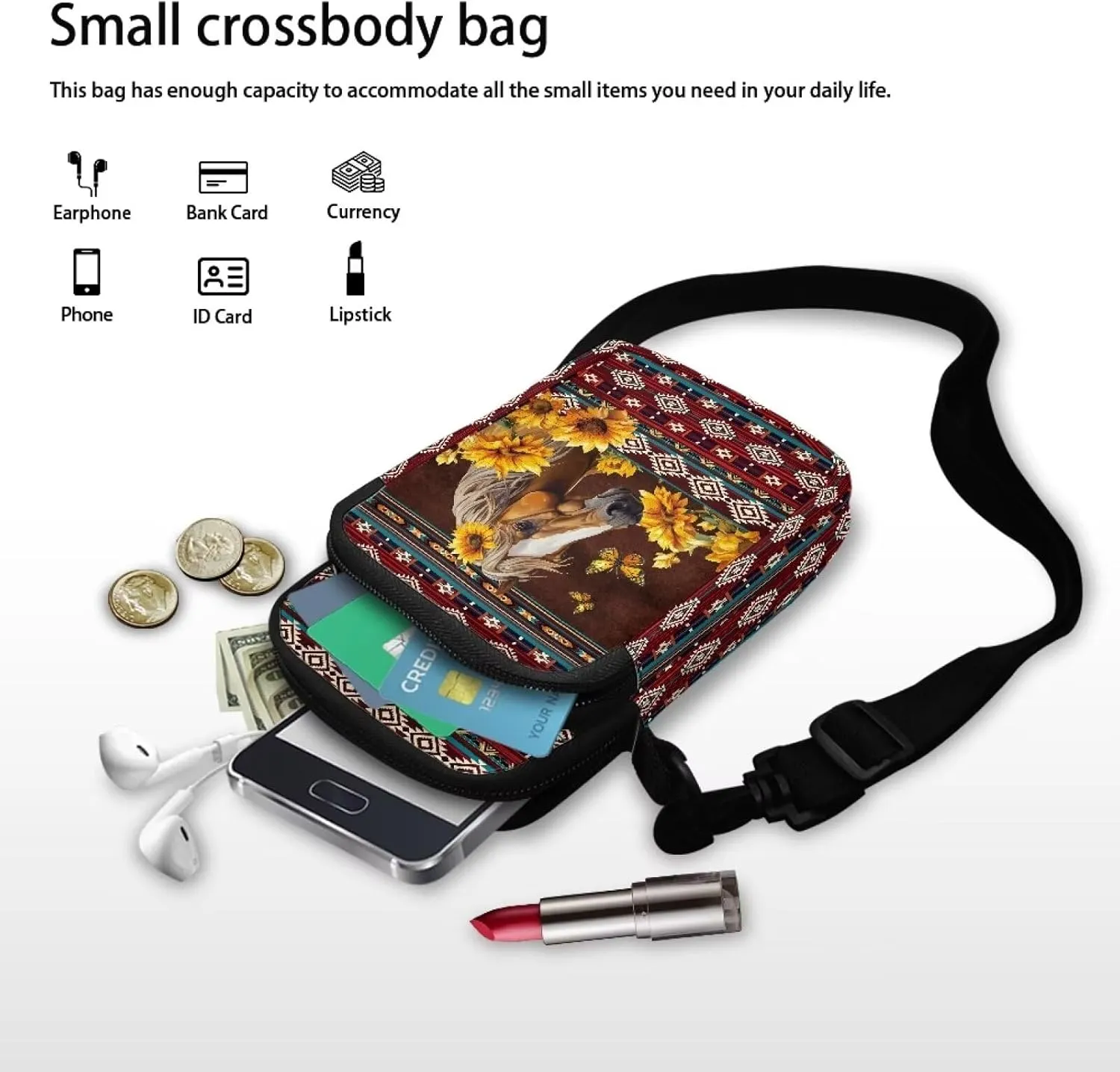 Crossbody Messenger Bag for Women Sling Bag for Men Chest Bag Shoulder Bag Portable Handbag for Travel