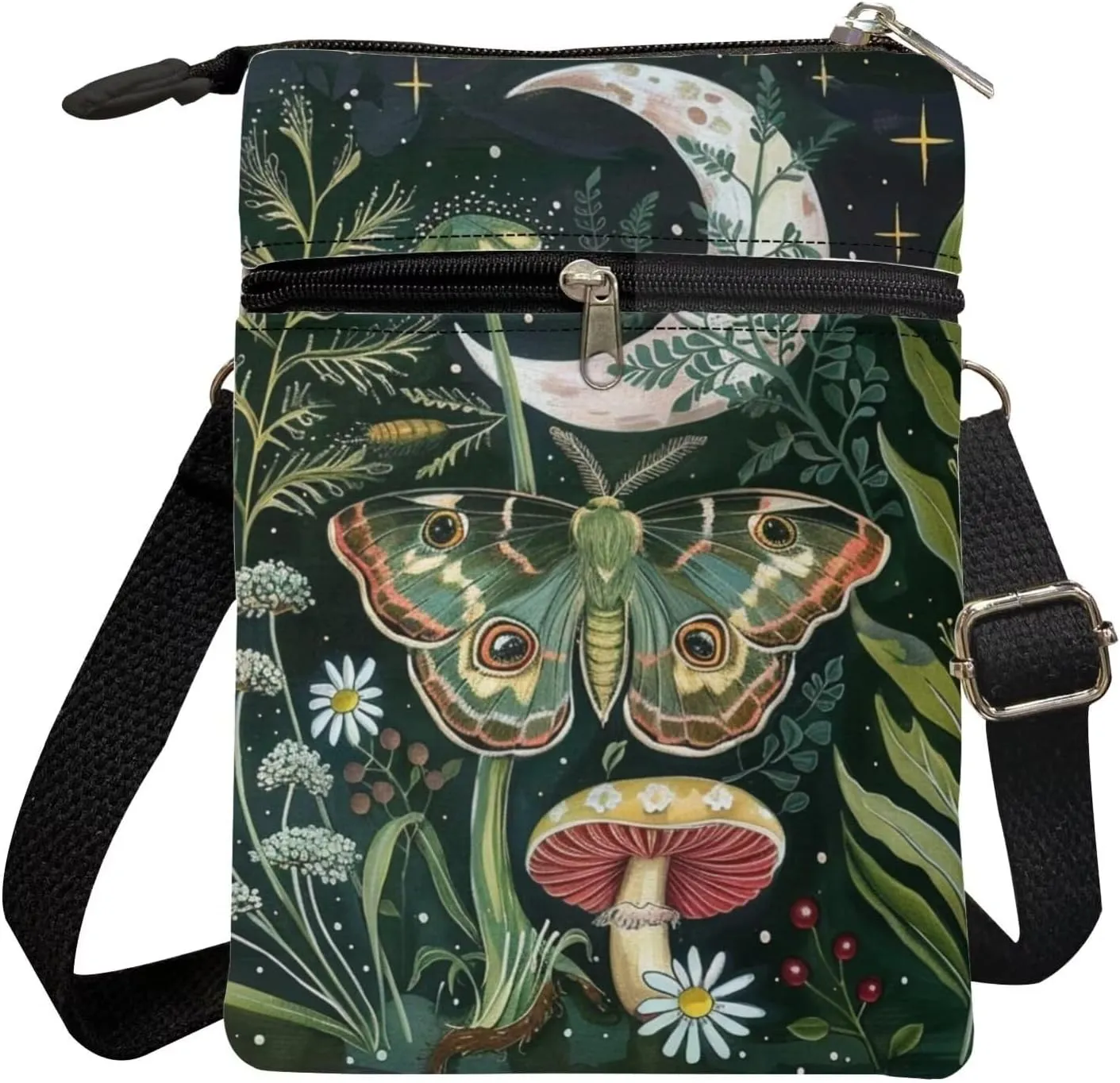 Crossbody Messenger Bag for Women Small Diagonal Bag Canvas Shoulder Bag Wallet Purse