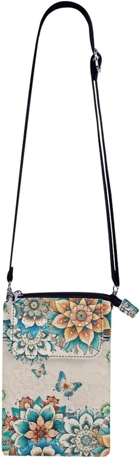 Crossbody Messenger Bag for Women Small Sling Bag Canvas Shoulder Bag Wallet Purse
