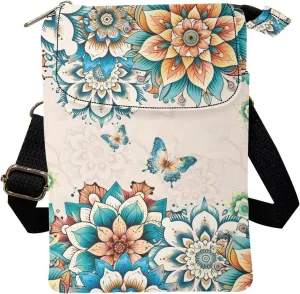 Crossbody Messenger Bag for Women Small Sling Bag Canvas Shoulder Bag Wallet Purse