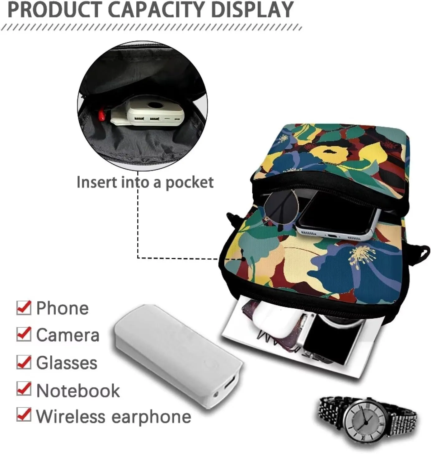 Crossbody Phone Bag Shoulder Arm Bag Cell Phone Purse Key Holder Credit Card Organiser Wallet