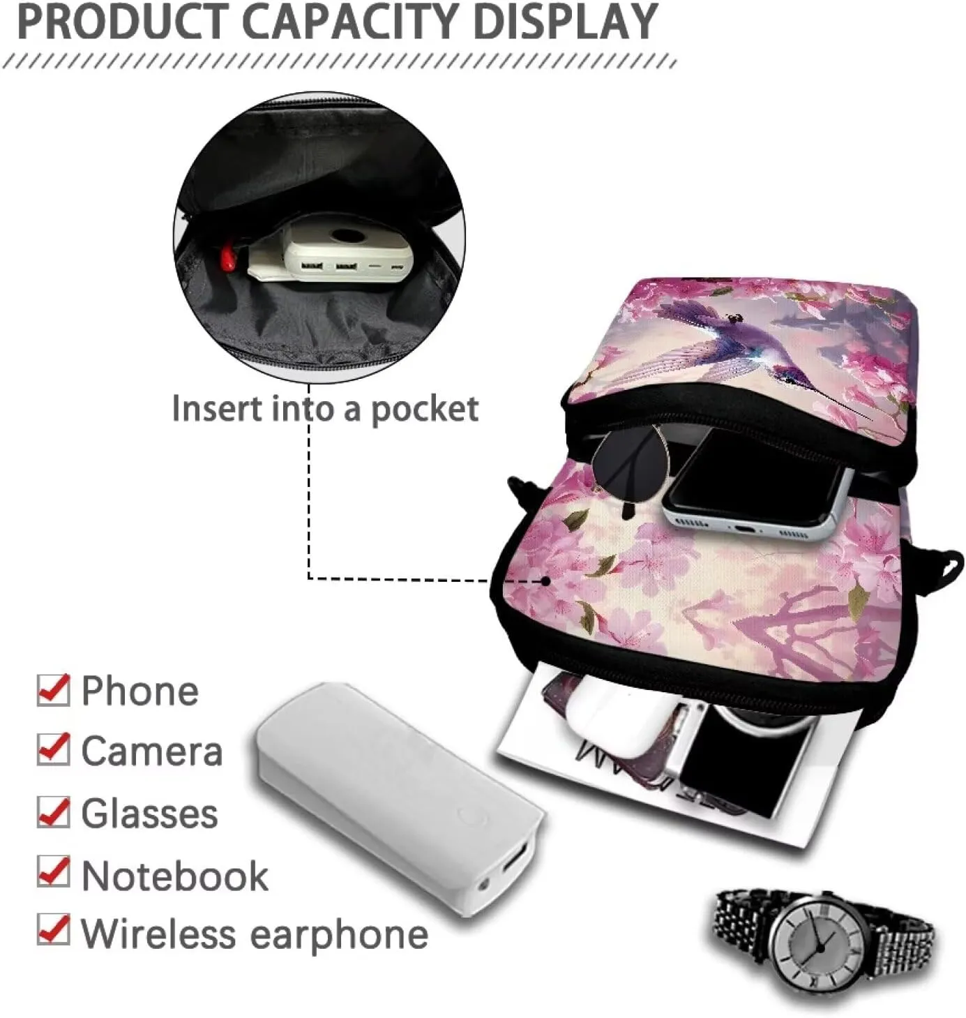 Crossbody Phone Bag Shoulder Arm Bag Cell Phone Purse Key Holder Credit Card Organiser Wallet