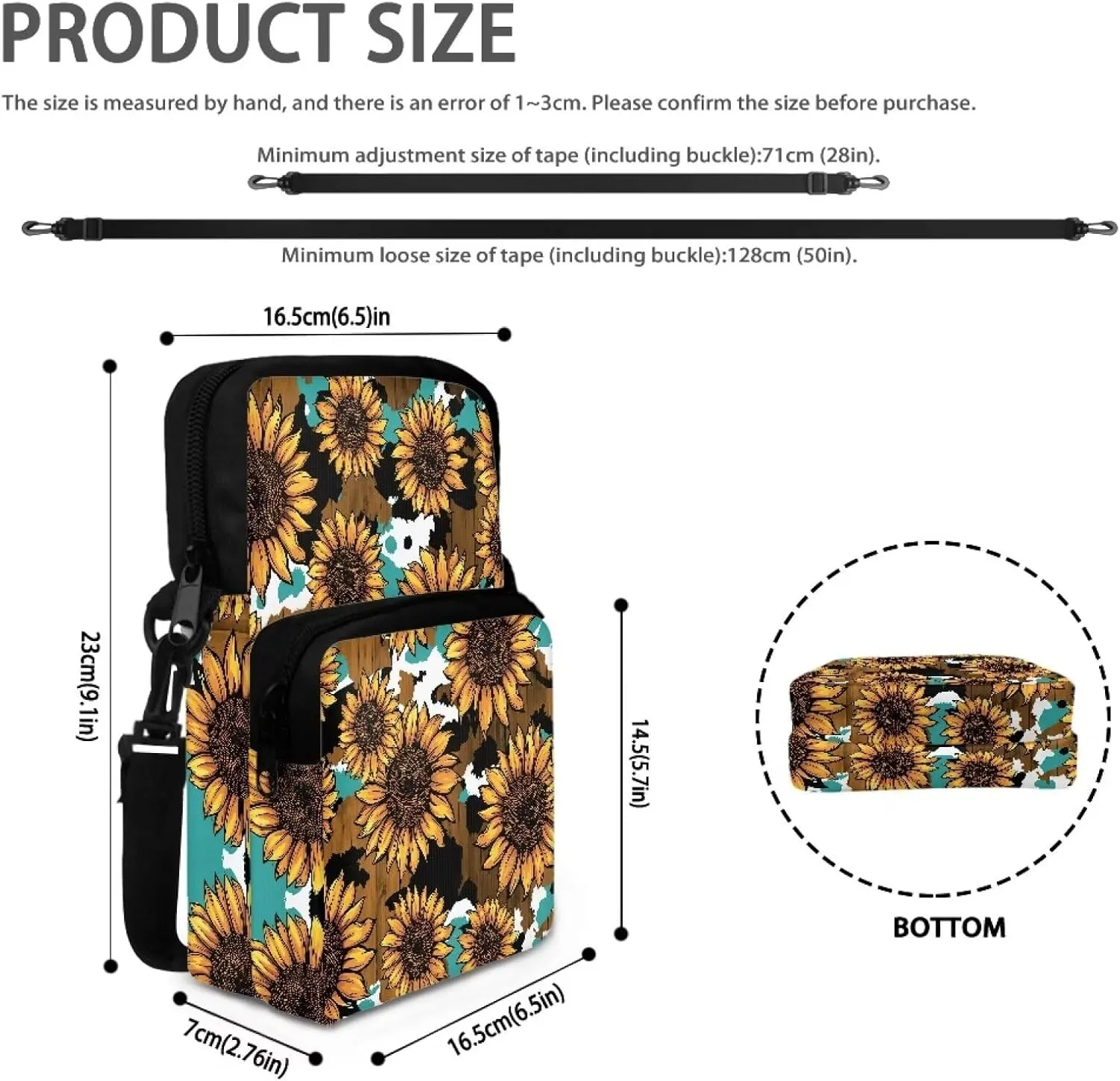 Crossbody Phone Bag Shoulder Arm Bag Cell Phone Purse Key Holder Credit Card Organiser Wallet