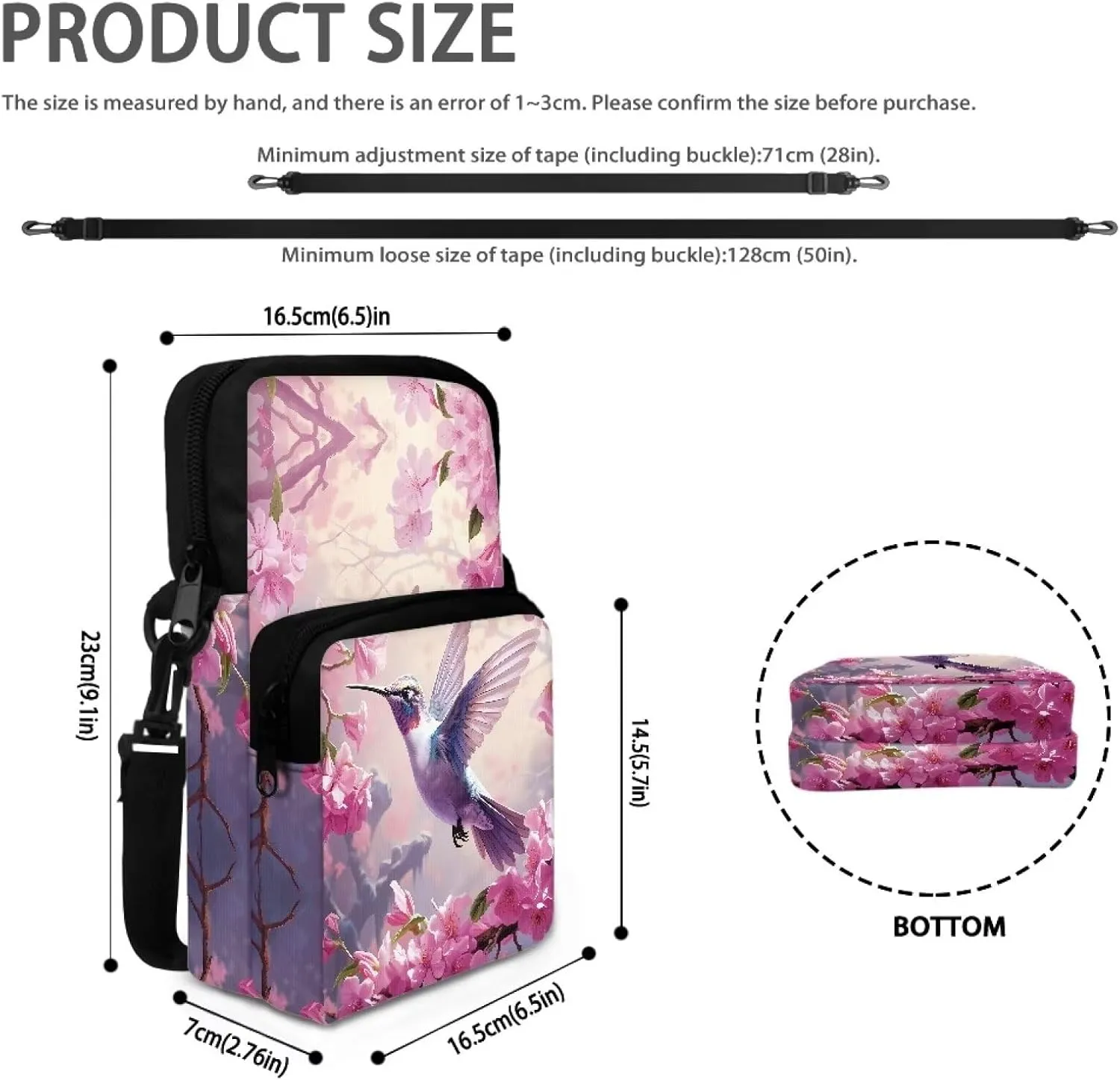 Crossbody Phone Bag Shoulder Arm Bag Cell Phone Purse Key Holder Credit Card Organiser Wallet