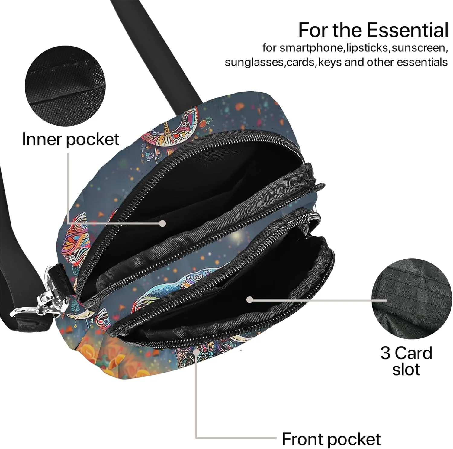 Crossbody Purse for Women Lightweight Small Crossbody Bag Waterproof Phone Wallet with Card Slots Adjustable Strap