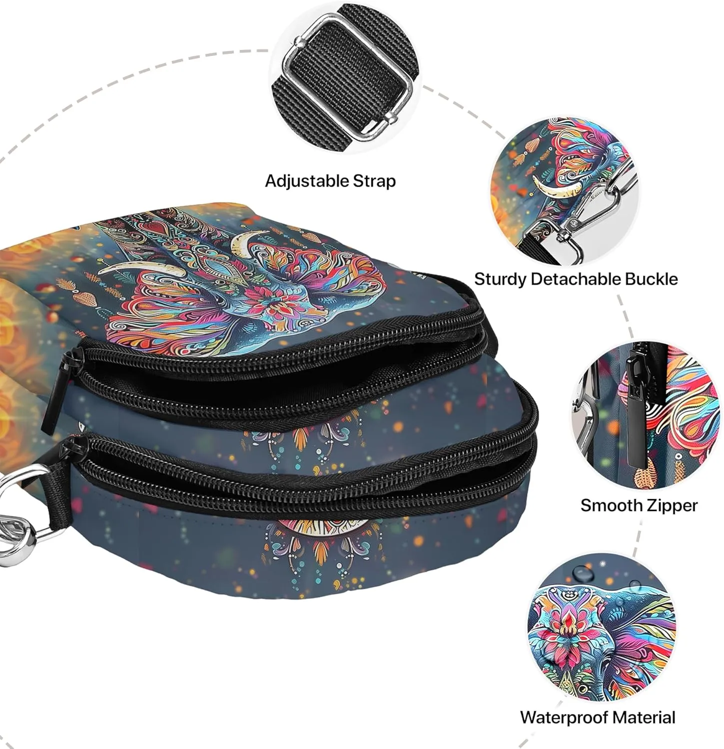 Crossbody Purse for Women Lightweight Small Crossbody Bag Waterproof Phone Wallet with Card Slots Adjustable Strap