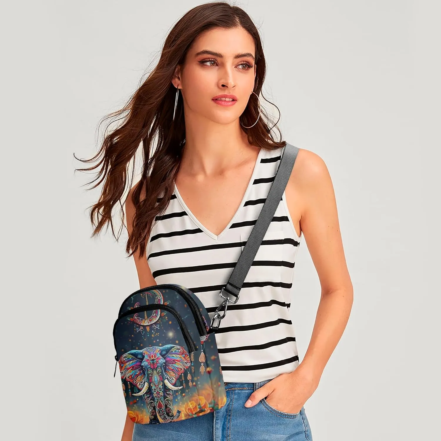 Crossbody Purse for Women Lightweight Small Crossbody Bag Waterproof Phone Wallet with Card Slots Adjustable Strap