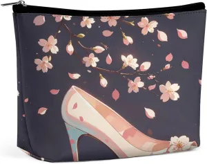 Crystal High Heels Travel Makeup Bag Large Toiletry Bag for Women Waterproof Cosmetic Bags for Purse Portable Makeup Organizer Bags Cute Zipper Pouch Cosmetic Pouch Funny Travel Makeupbag