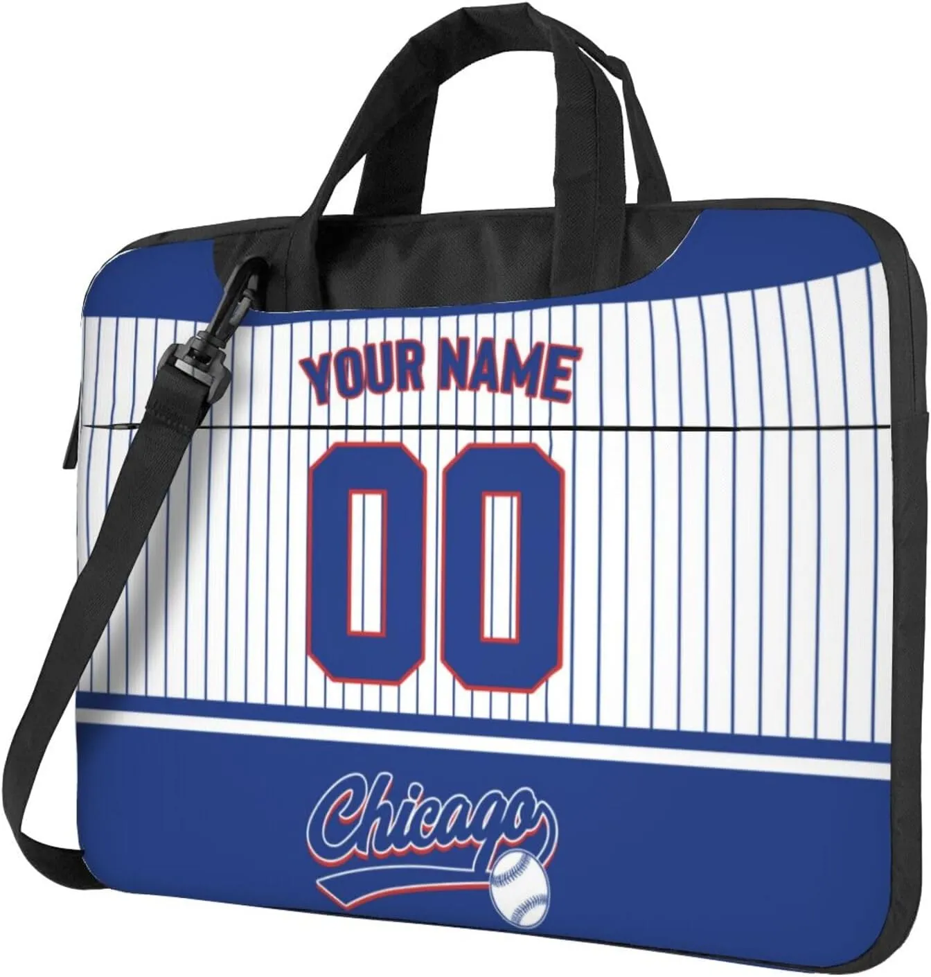 Custom Laptop Bag Baseball Fans Gifts Custom City Classic Laptop Shoulder Bag Briefcase Protective Messenger Bag