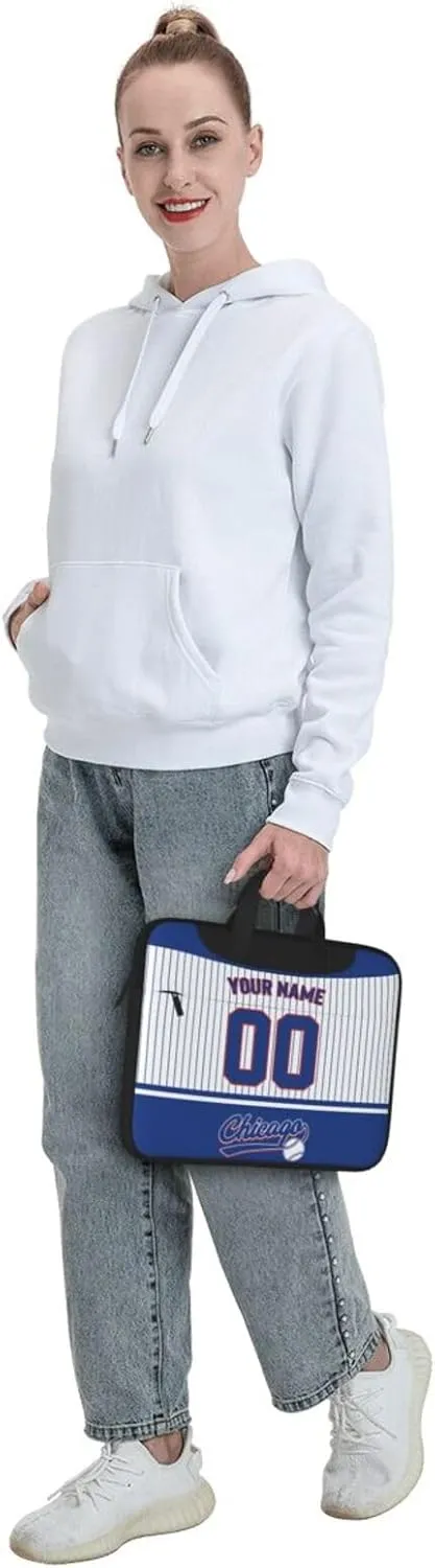 Custom Laptop Bag Baseball Fans Gifts Custom City Classic Laptop Shoulder Bag Briefcase Protective Messenger Bag