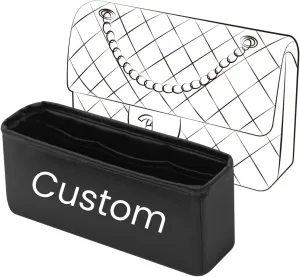 Custom Organizer Insert for Handbags, Handbag Shaper, Multiple Color Options, Silky Liner Bag Exclusively for Classic Flap 17/20/23/25/30/32 (Custom Color)