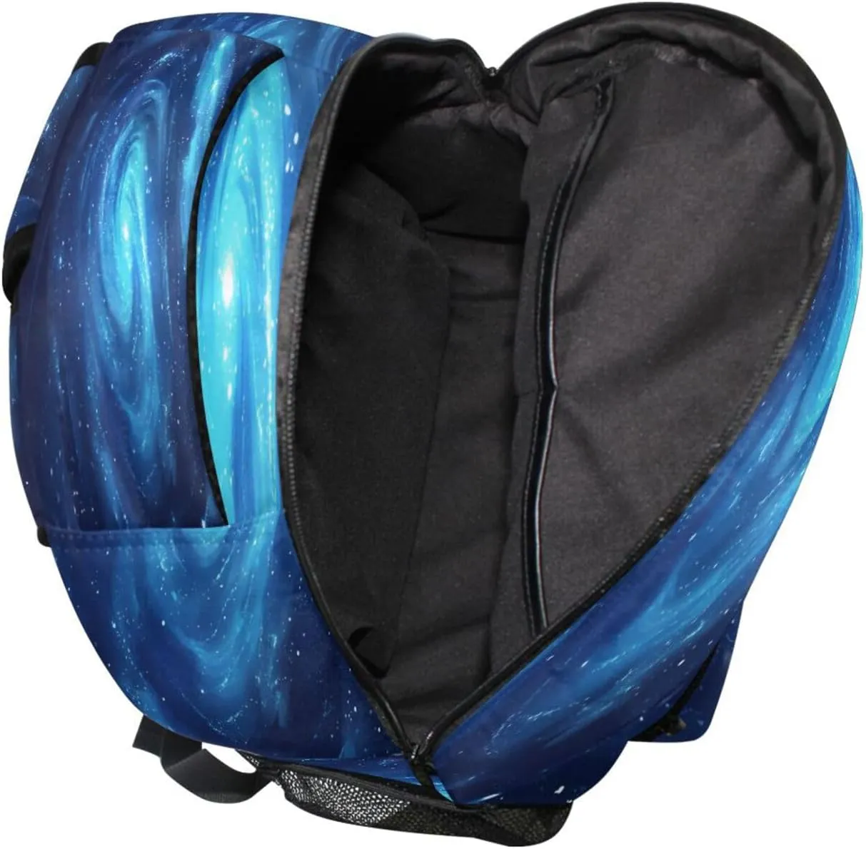 Cute Backpack for Women Men Fashion Diaper Bag Backpack with Chest Strap for Travel Trip Blue Spiral Galaxy