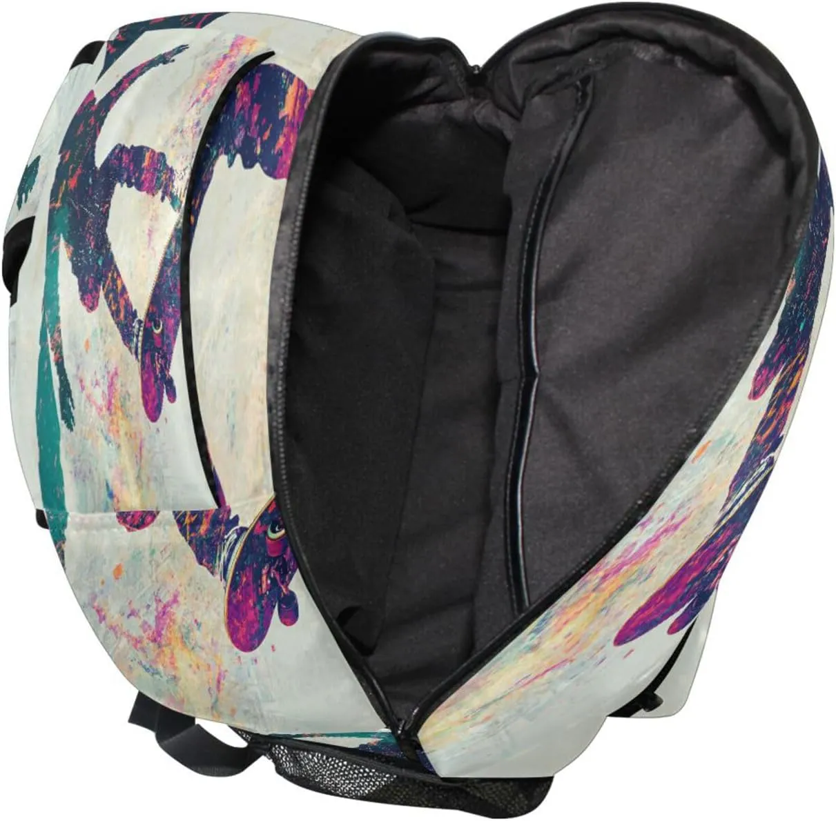 Cute Backpack for Women Men Waterproof Sports Backpack with Chest Strap for Travel Trip Skateboard