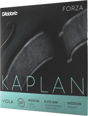D'Addario Kaplan Forza Viola Strings - Full Set - K410 MM - Viola Strings - Medium Scale, Medium Tension