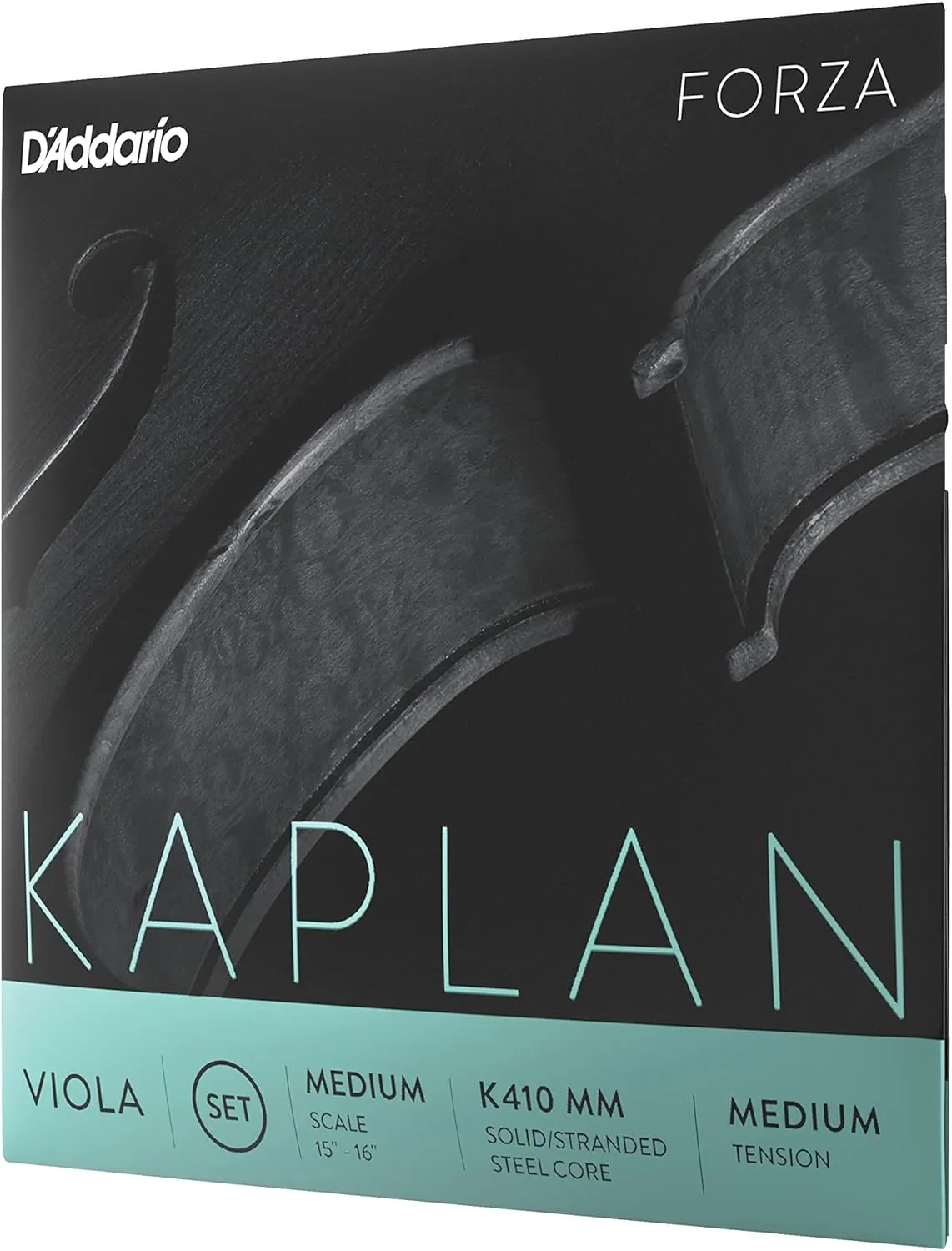 D'Addario Kaplan Forza Viola Strings - Full Set - K410 MM - Viola Strings - Medium Scale, Medium Tension