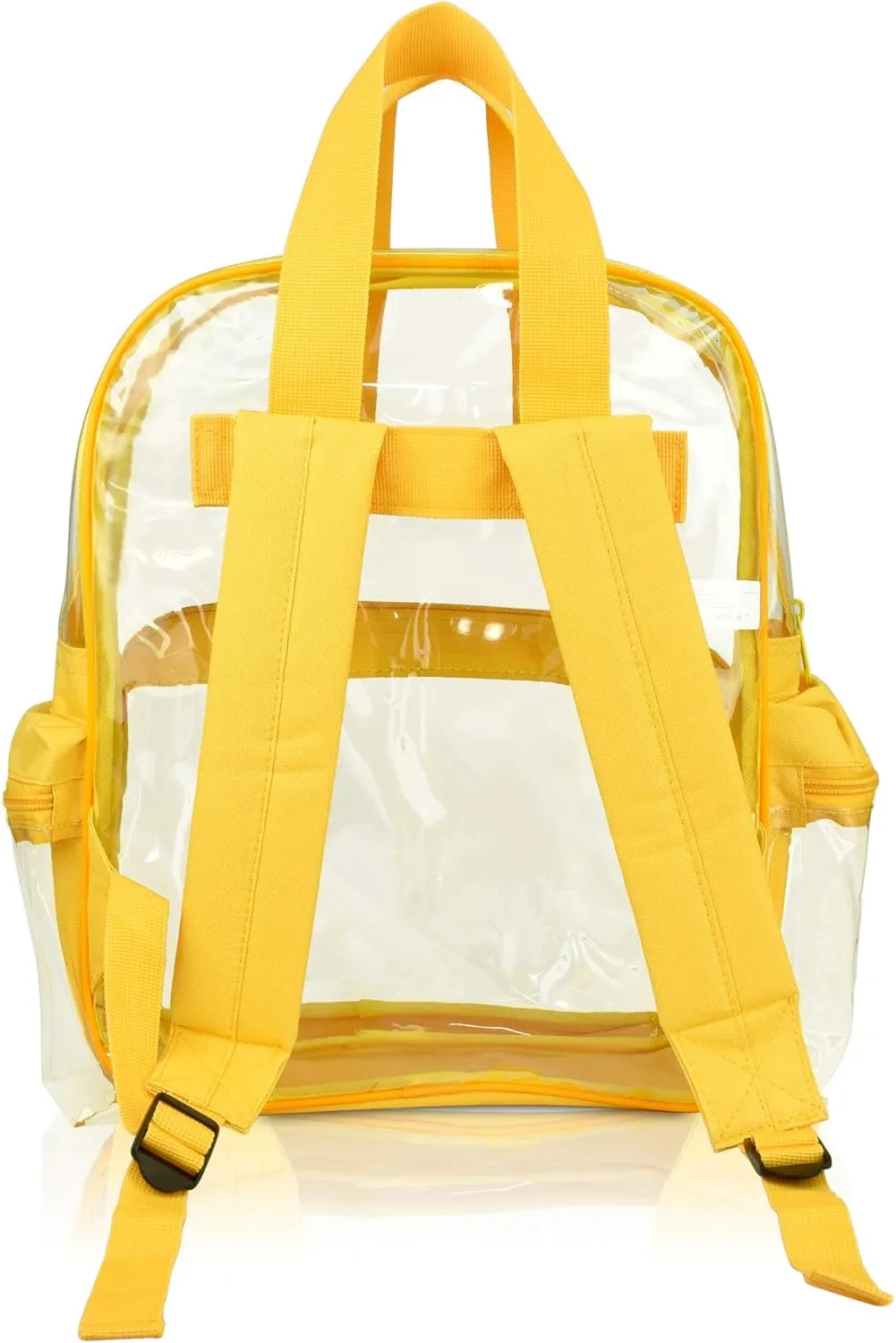 DALIX Clear Backpack Bags Smooth Plastic Gold