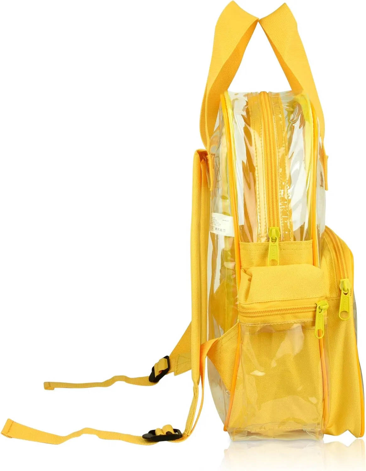 DALIX Clear Backpack Bags Smooth Plastic Gold