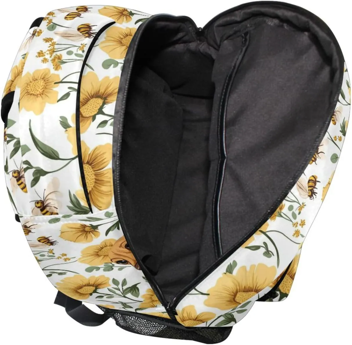 Day Backpack for Teacher Nurse Fashion Backpack with Chest Strap for College Work Cartoon Cute Dachshund Dog White