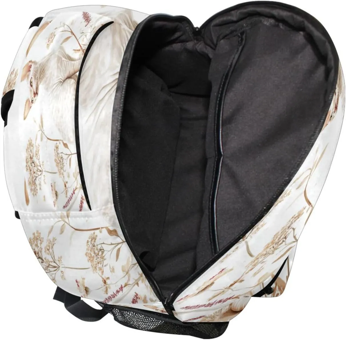 Day Backpack for Unisex Adult Fashion Personal Backpack with Chest Strap Gift Men & Women Aesthetic Cornish Rex Cats White
