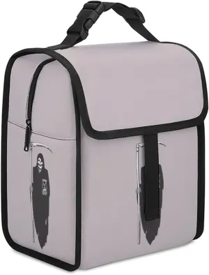 Death Scythe Grim Reaper Fashion Insulated Cooler Bag Portable Waterproof Lunch Box Adjustable Handbag Meal Tote with Handle
