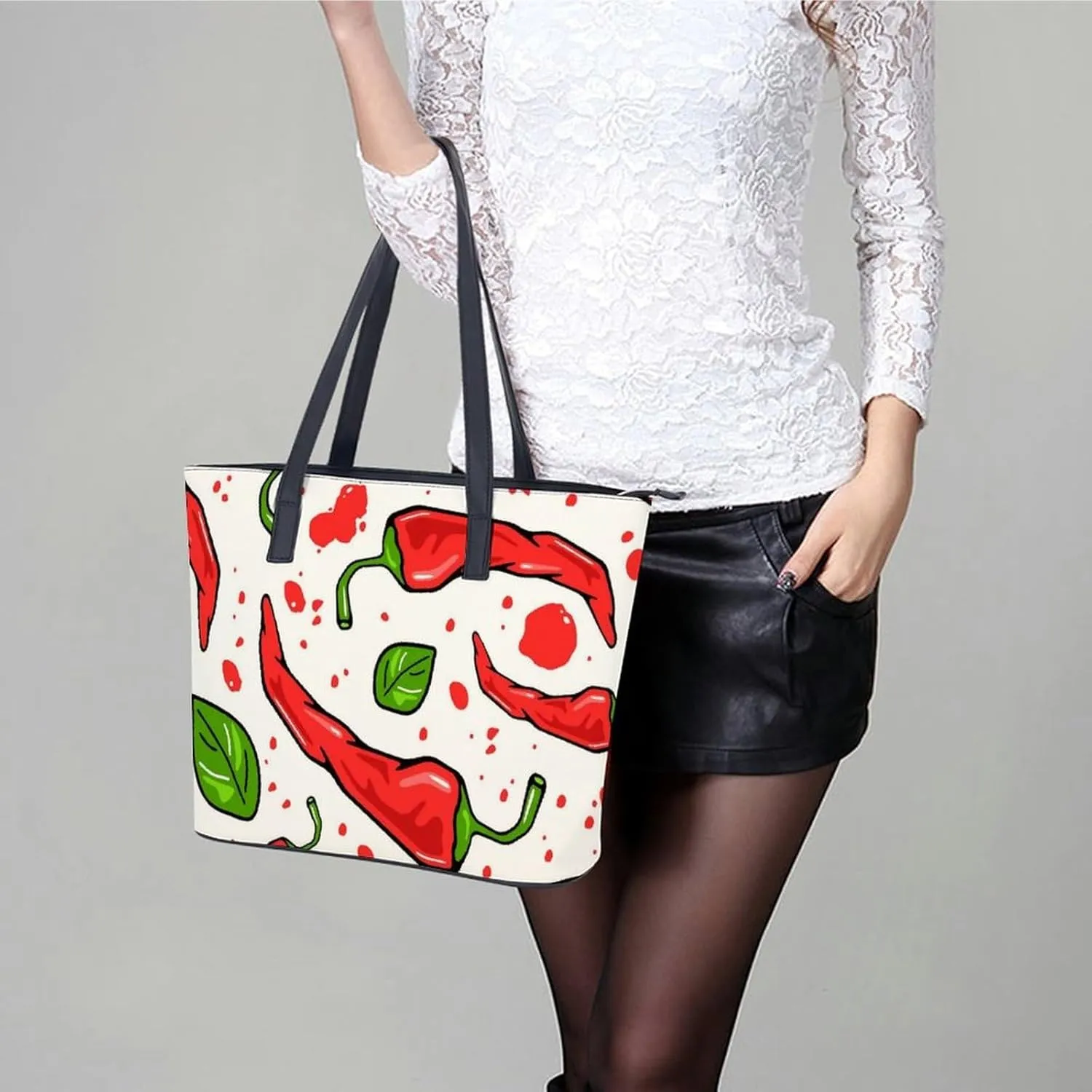 Decorative Beige Stone Leather Handbag Smooth Wrinkle Resistant Lightweight And Convenient