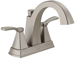 Delta Flynn Two Handle Lavatory Faucet 4 in. Stainless Steel