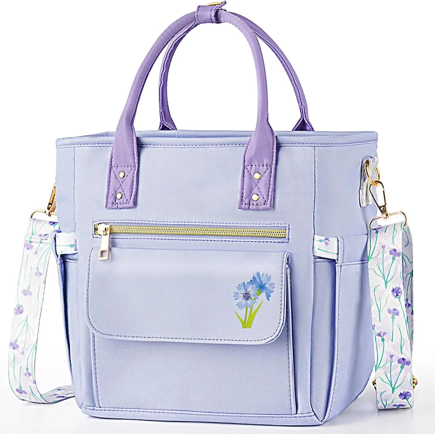 Deluxe Large Insulated Lunch Bag Box Women - Leakproof Waterproof Cooler with Multi Pockets Removable Strap for Work Picnic - Teacher Mothers Day Christmas Birthday Gifts